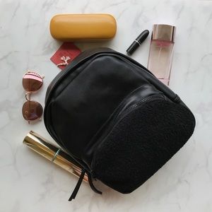 🎄 SALE Black Faux Sheep skin and leather Backpack